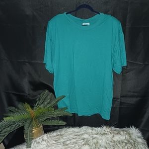 80s Vintage turquoise tee shirt